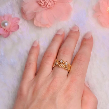 Forglemmigej Ring Guldbelagt